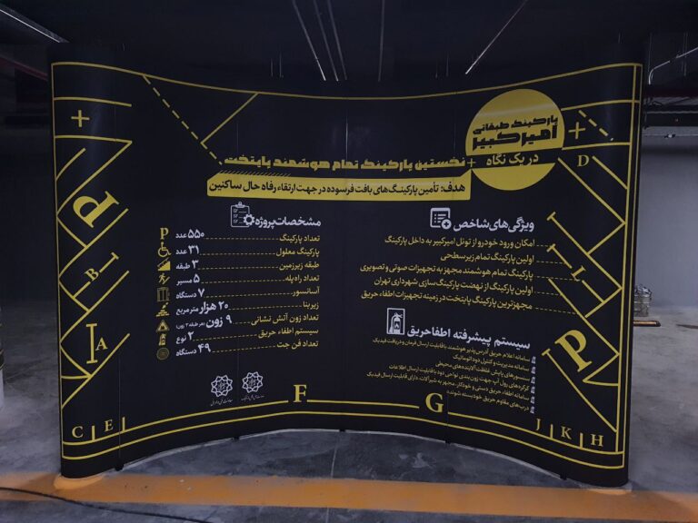 ایده پردازی، طراحی و اجرای پاپ‌آپ و اسپیس فریم افتتاحیه پارکینگ امیرکبیر شهرداری تهران